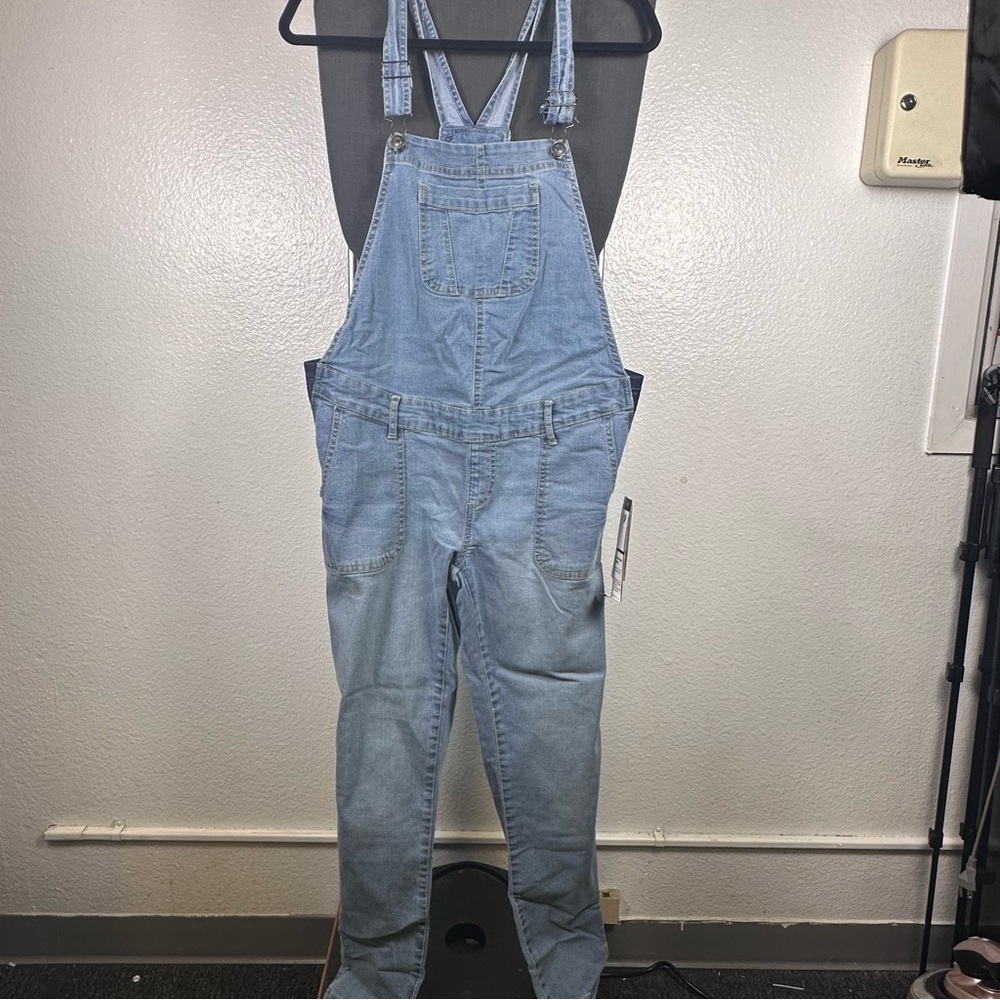 Planet Motherhood Blue Denim‎ Overalls